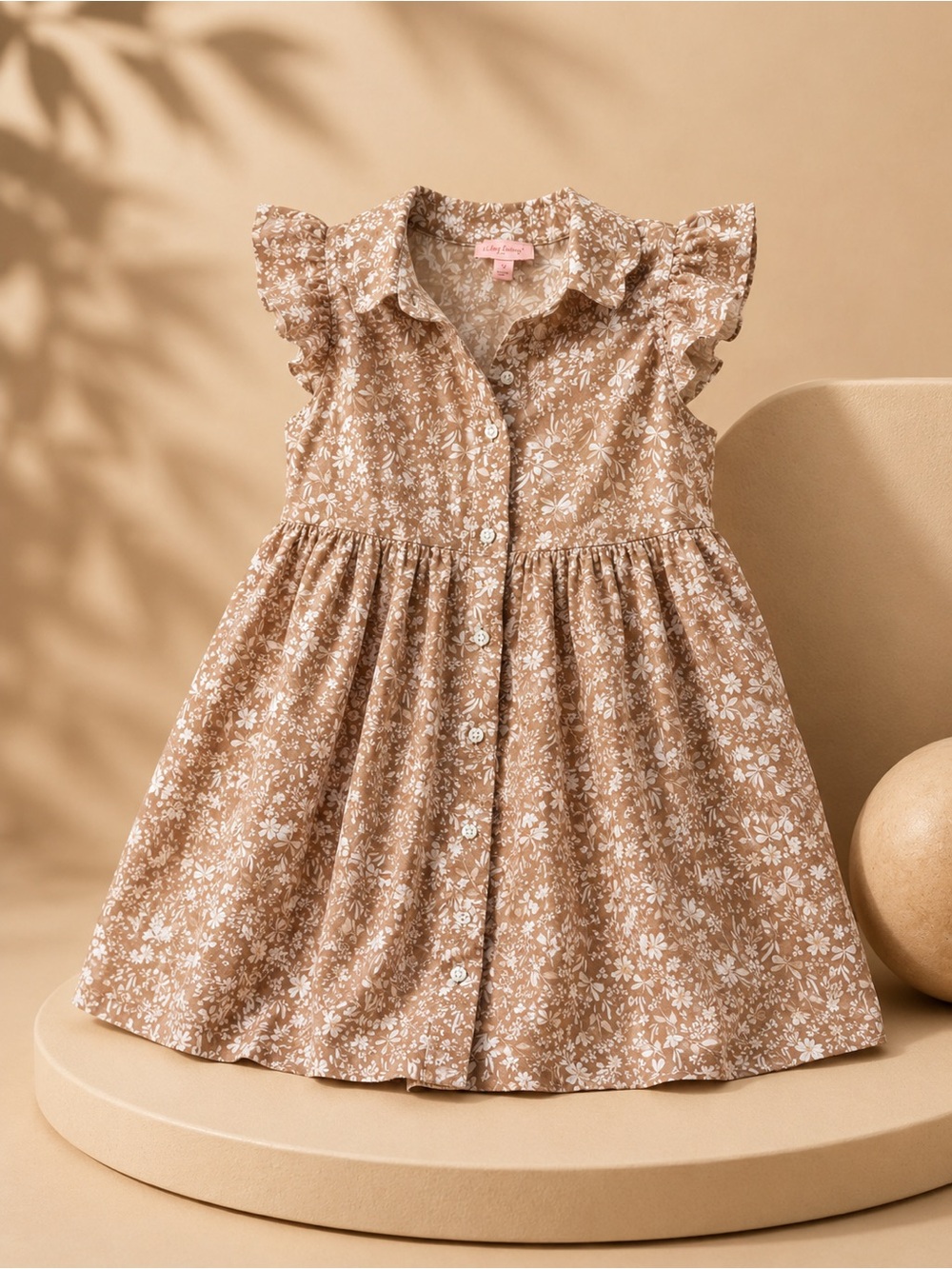 Vintage Lucky Penny Youth Floral Button Front Dress Size 5 Cottagecore